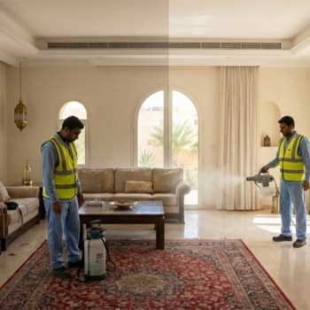 خدمة تنظيف وتعقيم المنازل والشقق والفلل